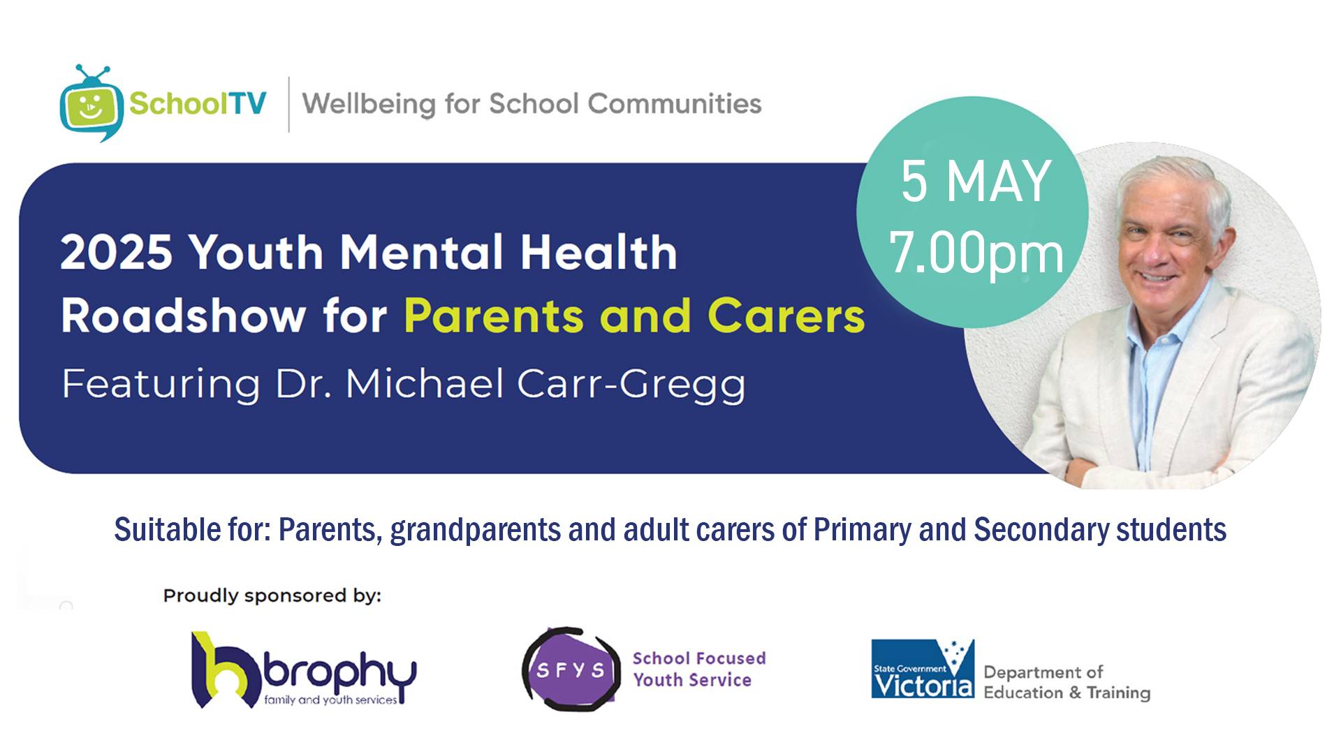 Youth Mental Health Roadshow for Information session for parents & carers